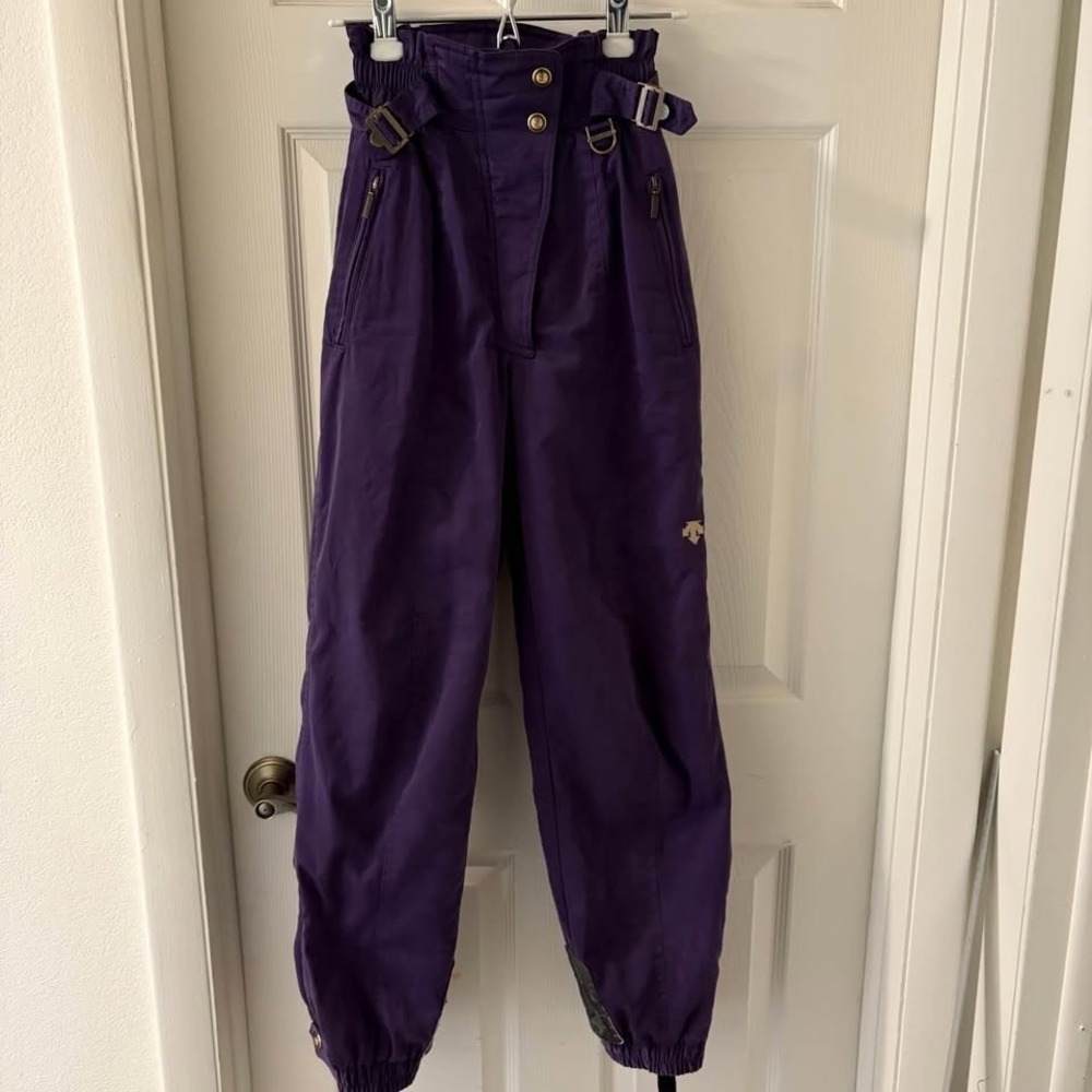Vintage Descente Women's Sz 6 Electric Purple High-Rise Ski/Snowboard Pants